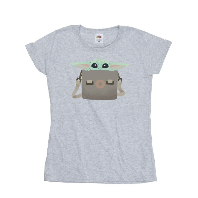 Li-cense Star wars dames the mandalorian grogu bagage katoenen t-shirt UTBI43448_sportsgrey large