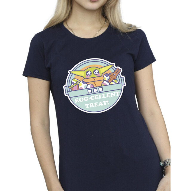 Li-cense Star wars dames the mandalorian eggcellent pasen katoenen t-shirt UTBI43461_navyblue large