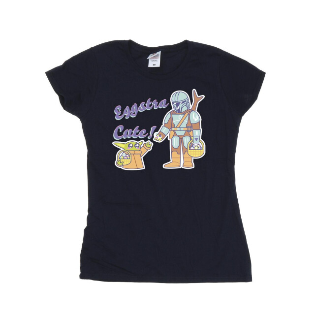 Li-cense Star wars dames the mandalorian eggstra schattig grogu katoenen t-shirt UTBI43462_navyblue large