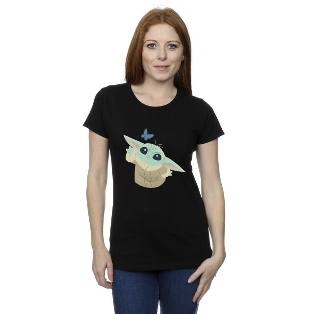 Li-cense Star wars dames the mandalorian vlindervanger katoenen t-shirt UTBI43439_black large