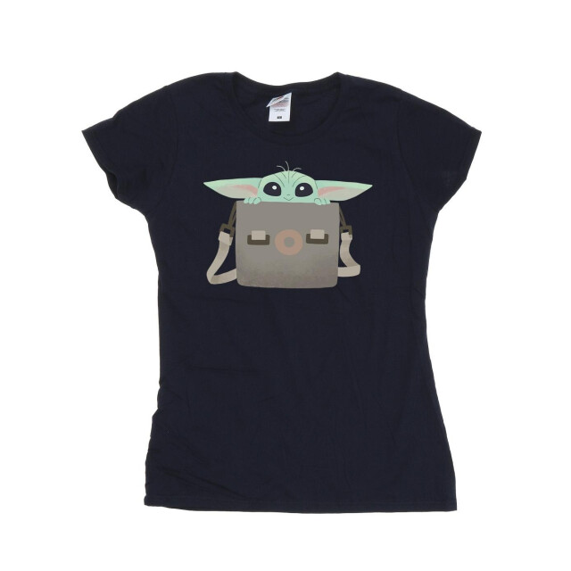 Li-cense Star wars dames the mandalorian grogu bagage katoenen t-shirt UTBI43448_navyblue large