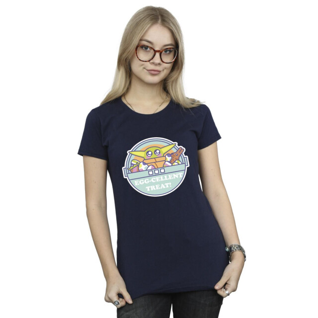 Li-cense Star wars dames the mandalorian eggcellent pasen katoenen t-shirt UTBI43461_navyblue large