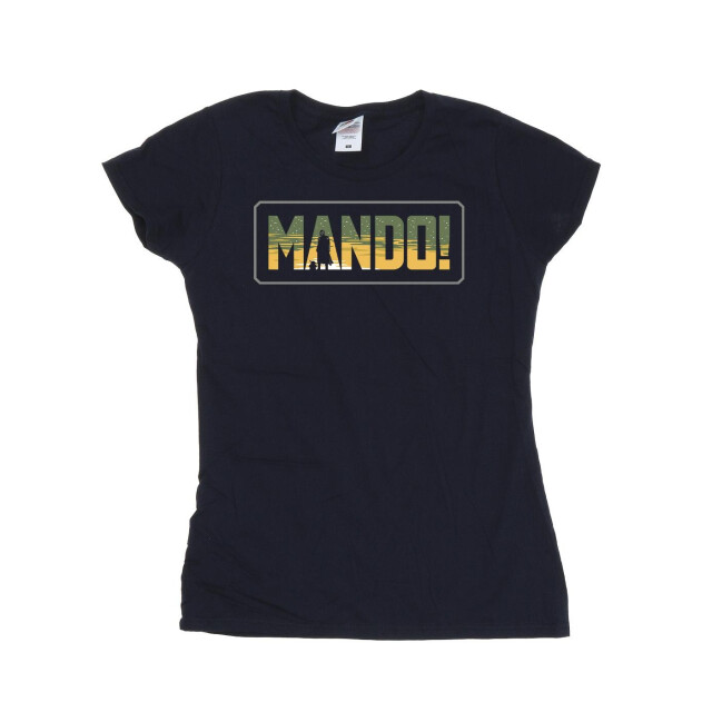 Li-cense Star wars dames the mandalorian mando cutout katoenen t-shirt UTBI43416_navyblue large