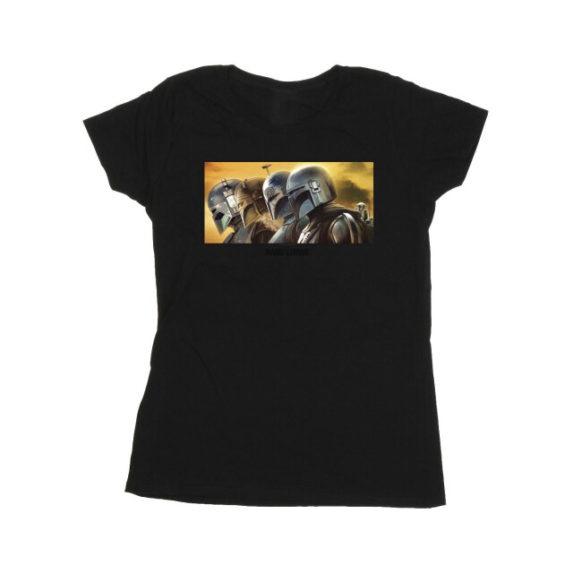 Li-cense Star wars dames the mandalorian geschilderd groep katoenen t-shirt UTBI43387_black large