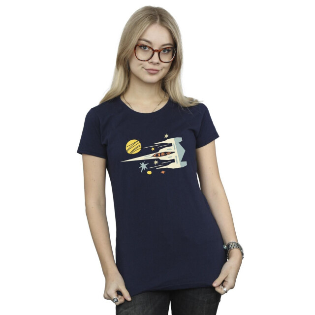 Li-cense Star wars dames the mandalorian knipscheepje katoenen t-shirt UTBI43408_navyblue large
