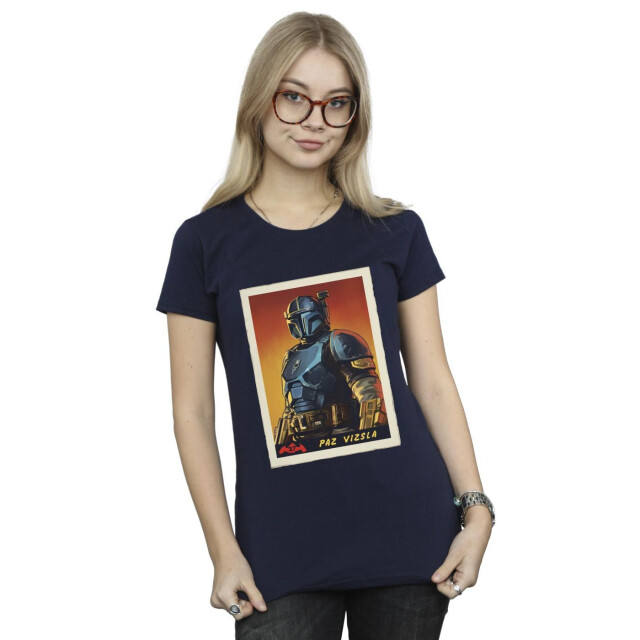 Li-cense Star wars dames the mandalorian paz vizla kaart katoenen t-shirt UTBI43368_navyblue large