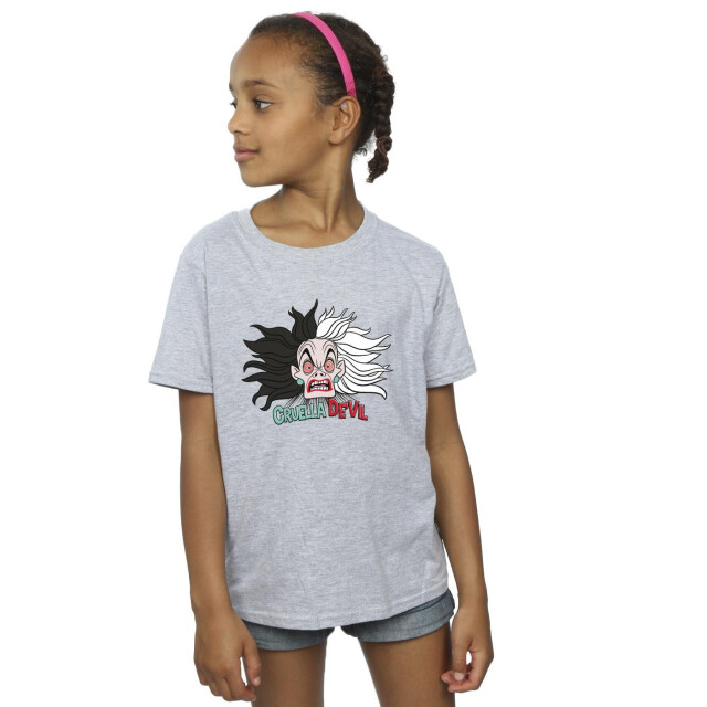 Li-cense Disney meisjes 101 dalmatiërs cruella de vil gekke moeder katoenen t-shirt UTBI41971_sportsgrey large