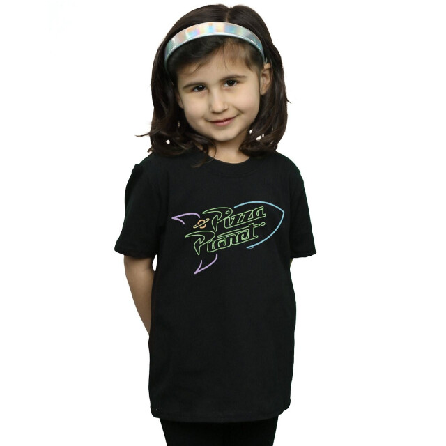 Li-cense Disney meisjes toy story neon pizza planet katoenen t-shirt UTBI41736_black large