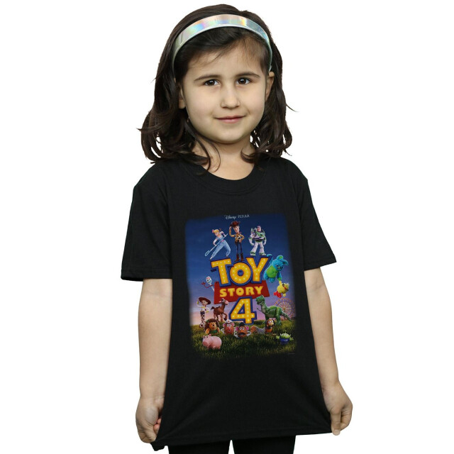Li-cense Disney meisjes toy story 4 poster art katoenen t-shirt UTBI41681_black large
