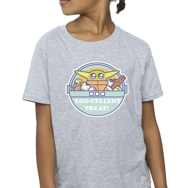 Li-cense Star wars meisjes the mandalorian eggcellent pasen t-shirt katoen UTBI39886_sportsgrey large