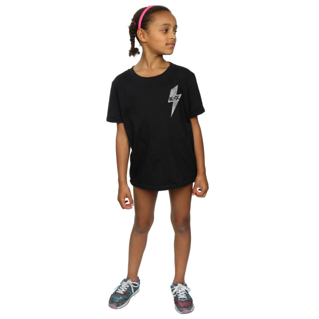 Li-cense Ac/dc meisjes bliksemschicht katoenen t-shirt UTBI3891_black large