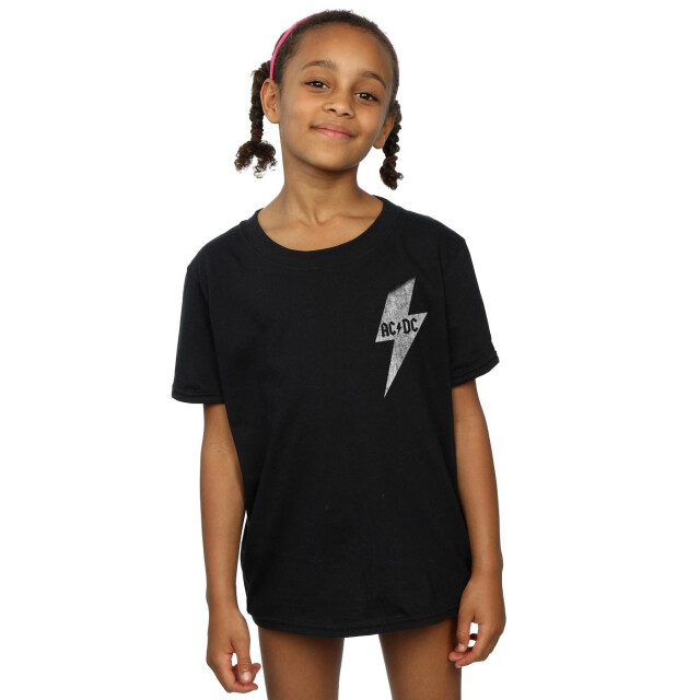 Li-cense Ac/dc meisjes bliksemschicht katoenen t-shirt UTBI3891_black large