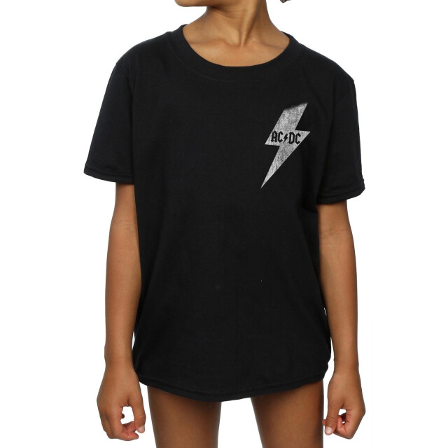 Li-cense Ac/dc meisjes bliksemschicht katoenen t-shirt UTBI3891_black large