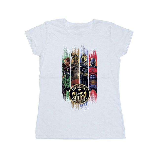 Li-cense Dc comics dames zwart adam jsa gouden badge katoenen t-shirt UTBI9927_white large