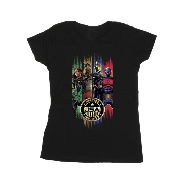 Li-cense Dc comics dames adam jsa gouden badge katoenen t-shirt UTBI9927_black large