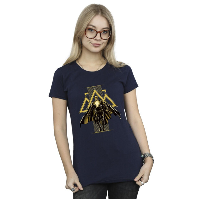 Li-cense Dc comics dames zwart adam rising gouden symbolen katoenen t-shirt UTBI9958_navyblue large