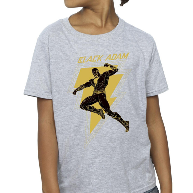 Li-cense Dc comics meisjes zwart adam gouden bout borst katoenen t-shirt UTBI8795_sportsgrey large