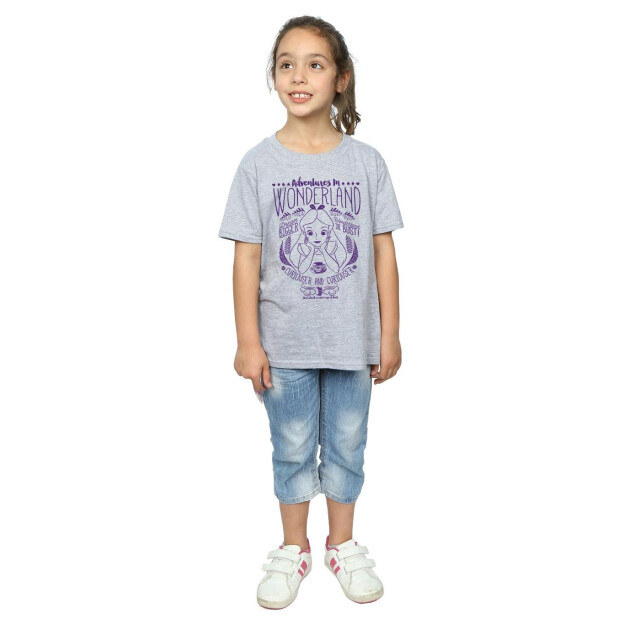 Li-cense Alice in wonderland katoenen t-shirt adventures voor meisjes UTBI862_sportsgrey large
