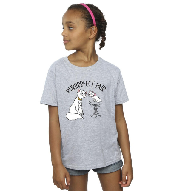Li-cense Disney meisjes the aristocats purrfect pair katoenen t-shirt UTBI7543_sportsgrey large