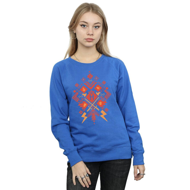 Li-cense Harry potter dames kerst fair isle sweatshirt UTBI6815_royalblue large