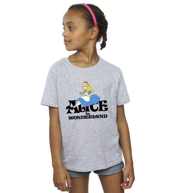 Li-cense Disney meisjes alice in wonderland theedrinker klassiek katoenen t-shirt UTBI6348_sportsgrey large