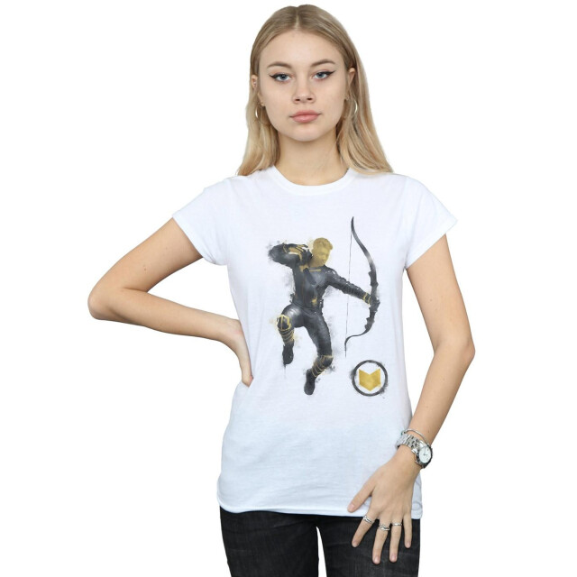 Li-cense Marvel dames avengers endgame geschilderd hawkeye katoenen t-shirt UTBI5926_white large