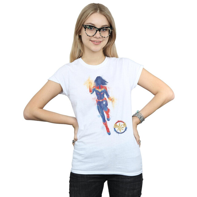 Li-cense Marvel dames avengers endgame geschilderd captain katoenen t-shirt UTBI5927_white large