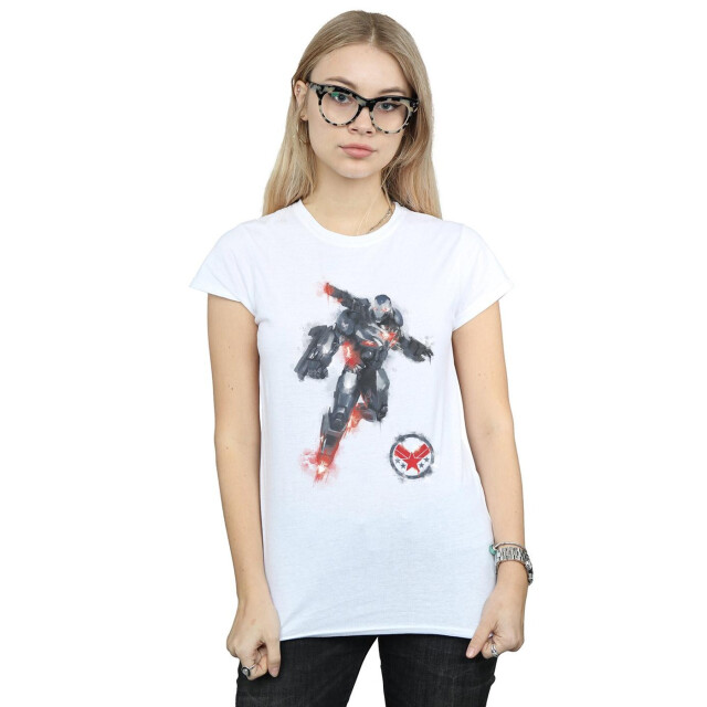 Li-cense Marvel dames avengers endgame geschilderd war machine katoenen t-shirt UTBI5963_white large