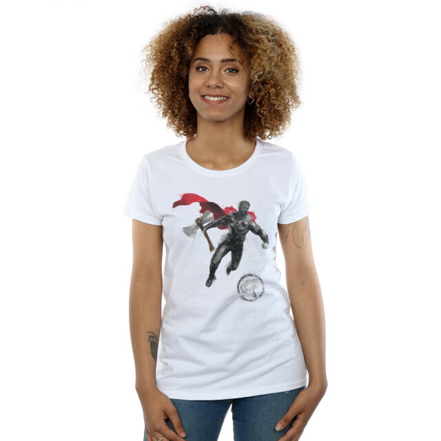 Li-cense Marvel dames avengers endgame geschilderd thor katoenen t-shirt UTBI5925_white large