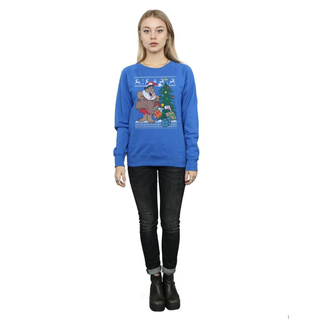 Li-cense The flintstones dames kerst fair isle sweatshirt UTBI5912_royalblue large