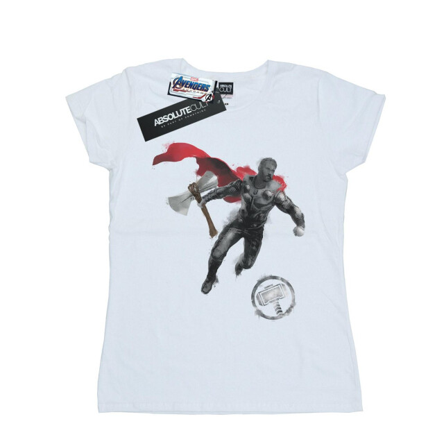 Li-cense Marvel dames avengers endgame geschilderd thor katoenen t-shirt UTBI5925_white large