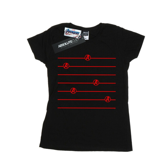 Li-cense Marvel dames avengers endgame logo strepen katoenen t-shirt UTBI5749_black large
