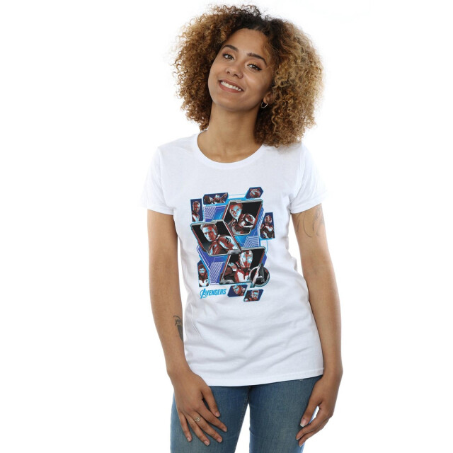 Li-cense Marvel dames avengers endgame heldenpanelen katoenen t-shirt UTBI5712_white large