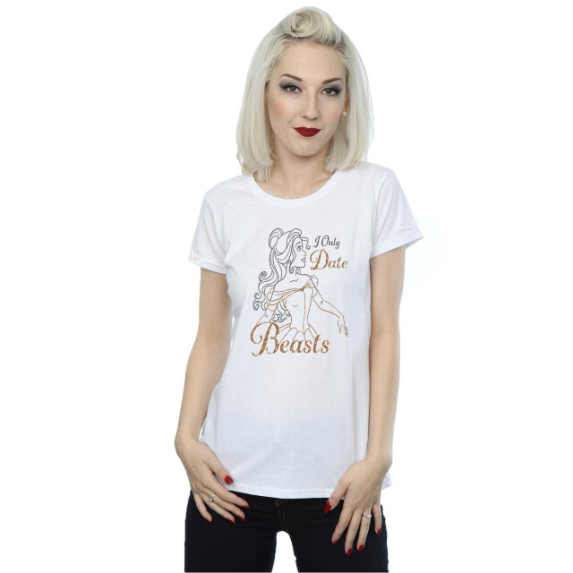 Li-cense Beauty and the beast dames i only date beasts belle katoenen t-shirt UTBI569_white large
