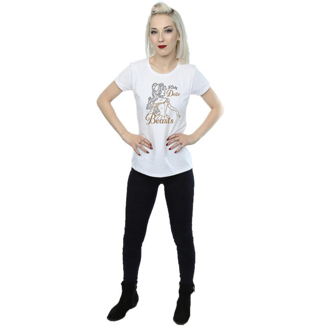 Li-cense Beauty and the beast dames i only date beasts belle katoenen t-shirt UTBI569_white large