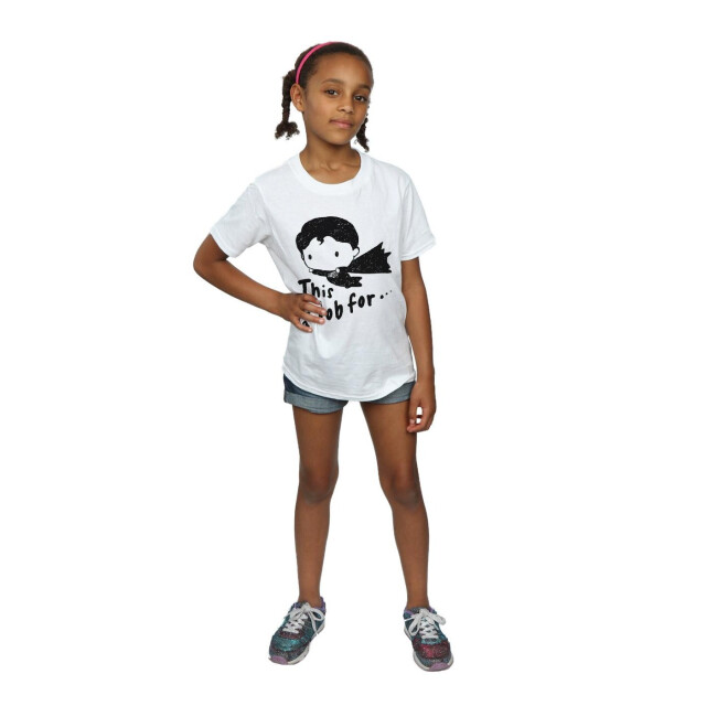 Li-cense Dc comics meisjes superman dit is een baan voor schets katoen t-shirt UTBI51270_white large