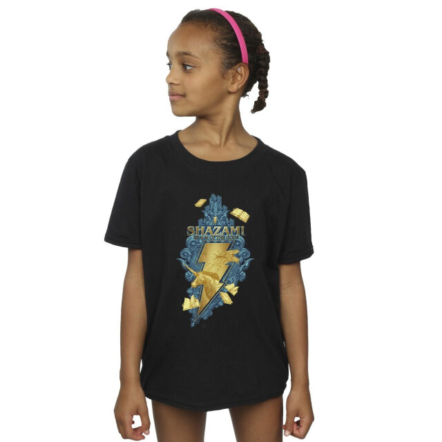 Li-cense Dc comics meisjes shazam fury of the gods golden animal bolt katoenen t-shirt UTBI51159_black large