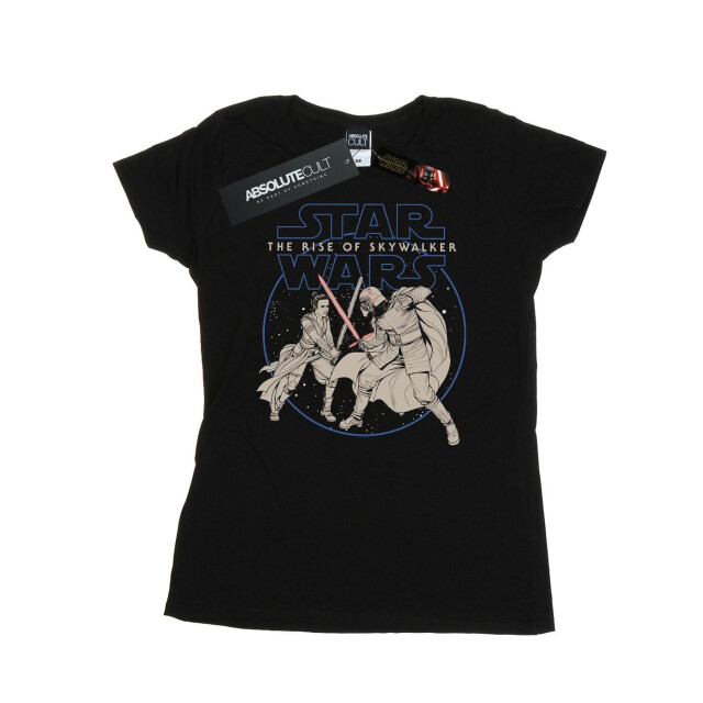 Li-cense Star wars: the rise of skywalker dames star wars de opkomst van skywalker rey en kylo combat katoenen t-shirt UTBI50758_black large