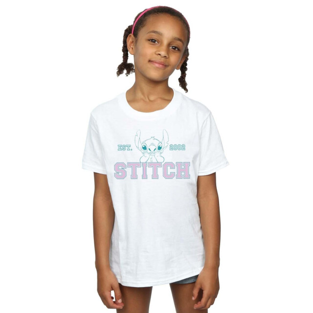 Li-cense Disney meisjes lilo en stitch collegiaal pastelkatoenen t-shirt UTBI50683_white large
