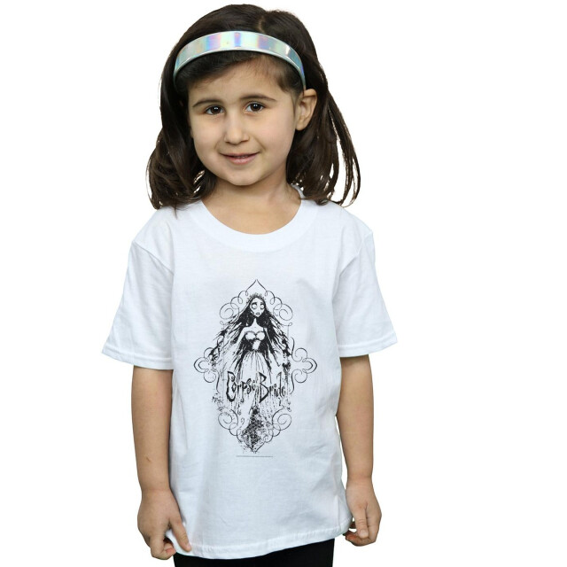 Li-cense Corpse bride katoenen t-shirt met schets van bruid voor meisjes UTBI50309_white large