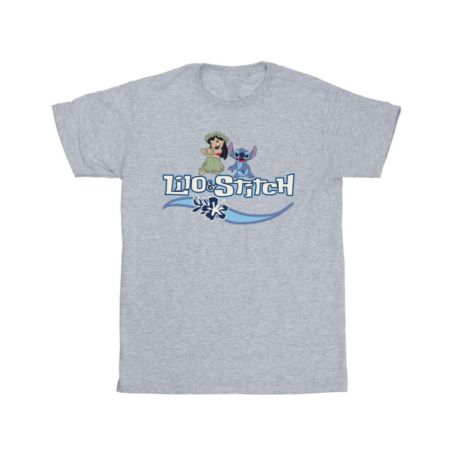 Li-cense Disney meisjes lilo en stitch tekens katoenen t-shirt UTBI47717_sportsgrey large