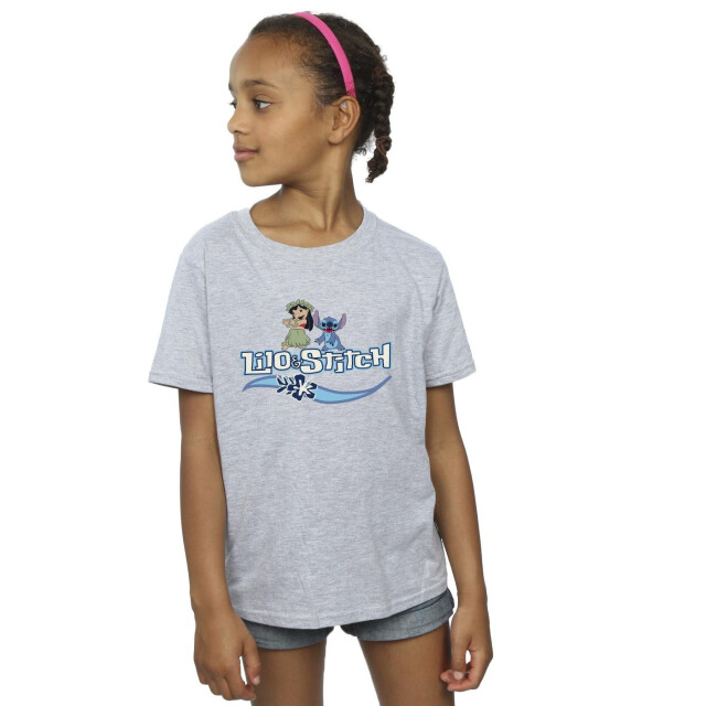 Li-cense Disney meisjes lilo en stitch tekens katoenen t-shirt UTBI47717_sportsgrey large