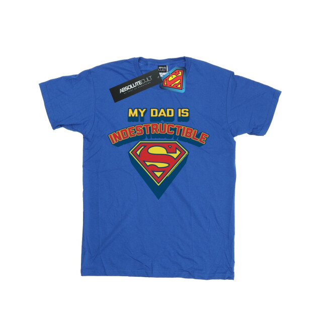 Li-cense Dc comics meisjes superman mijn vader is onverwoestbaar t-shirt van katoen UTBI47992_royalblue large