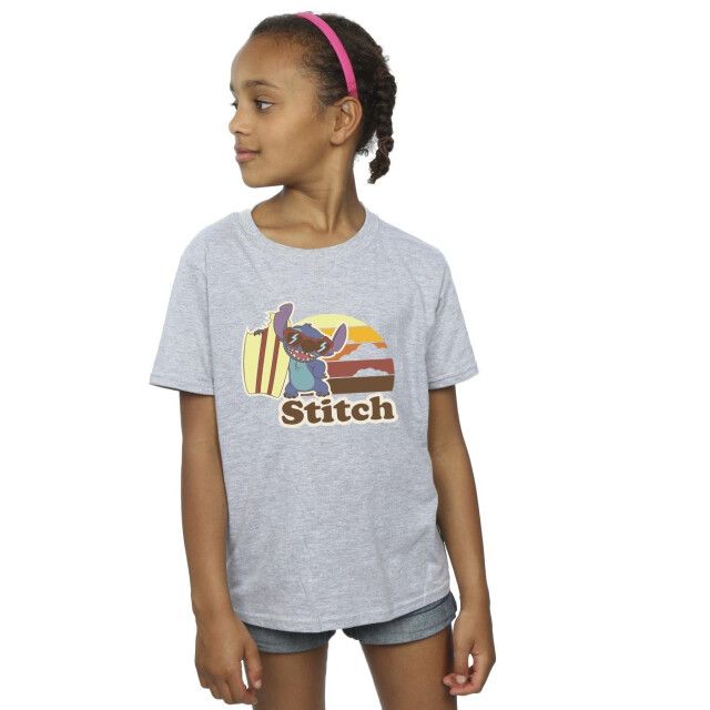 Li-cense Disney meisjes lilo and stitch bitten surfboard katoenen t-shirt UTBI47716_sportsgrey large