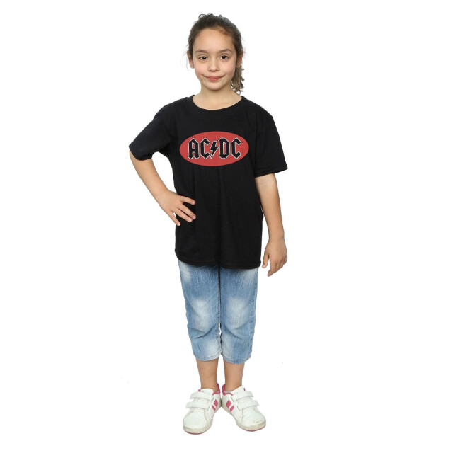 Li-cense Ac/dc meisjes rood cirkel logo katoenen t-shirt UTBI3844_black large