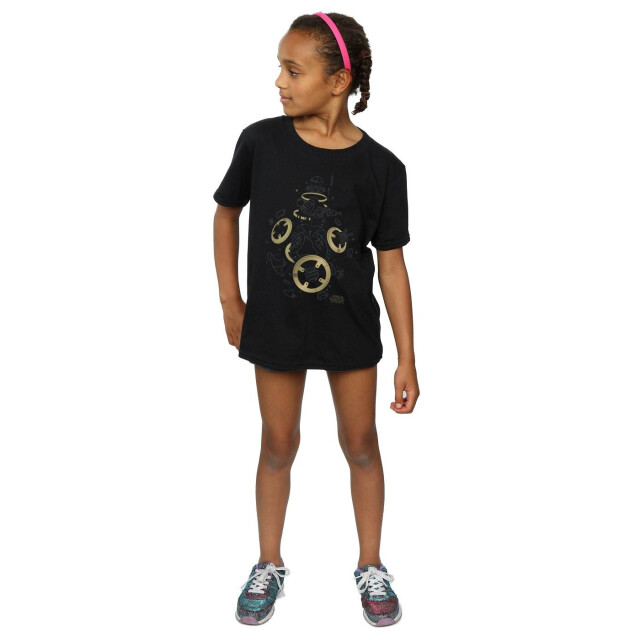 Li-cense Star wars meisjes the last jedi bb-8 deconstructed katoenen t-shirt UTBI38273_black large