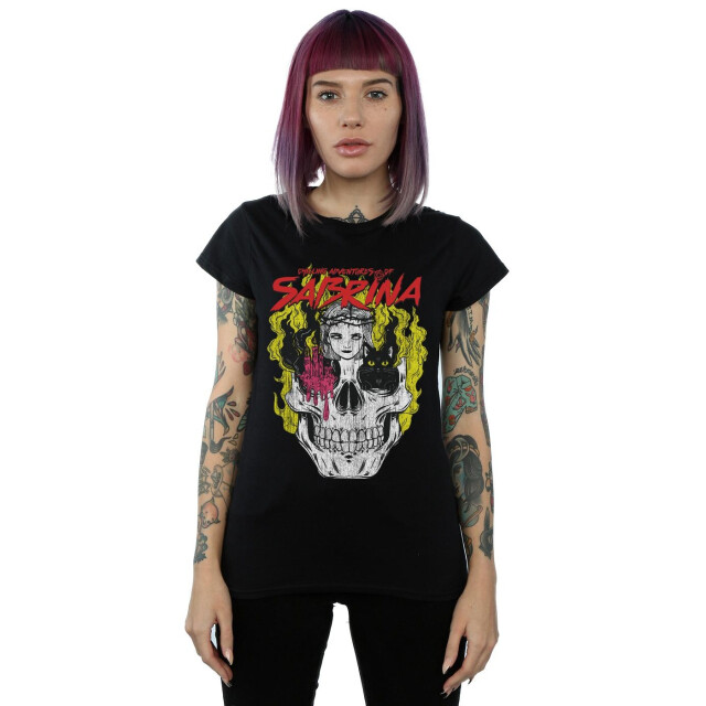 Li-cense The chilling adventures of sabrina dames icoon schedel katoenen t-shirt UTBI38314_black large