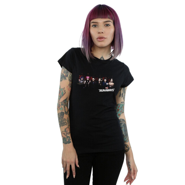 Li-cense Marvel dames runaways lineup katoenen t-shirt UTBI38176_black large