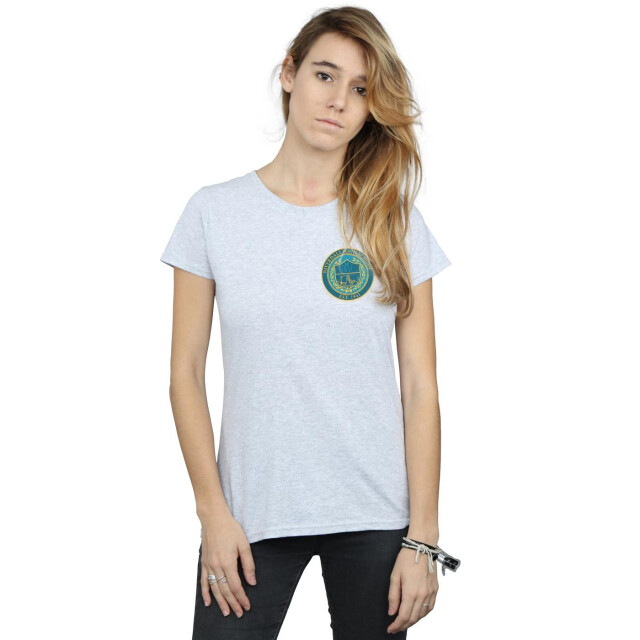 Li-cense Riverdale dames high school crest breast print katoenen t-shirt UTBI38213_sportsgrey large