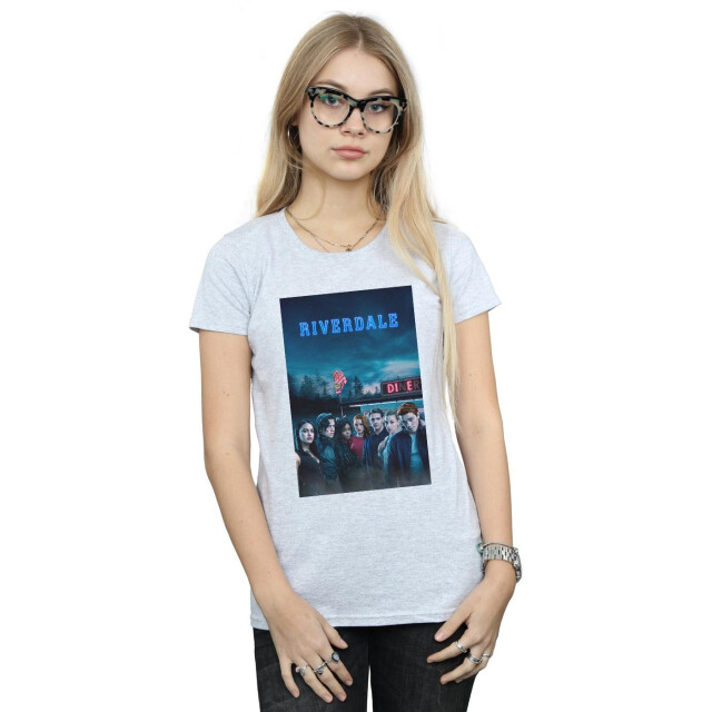 Li-cense Riverdale dames die diner katoenen t-shirt UTBI38225_sportsgrey large
